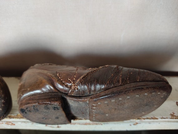 Antique children's shoes, leather, cobbler's work… - image 3