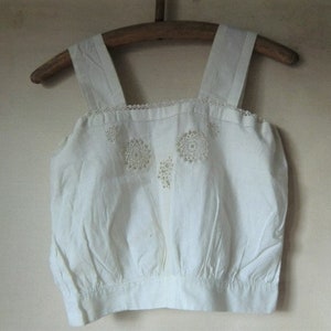 Vintage bodice bustier camisole cotton boudoir shabby chic
