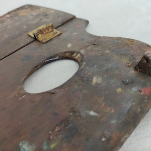 ANTIQUE France Painter's Palette Napoleon III Impressionist Artwork Palette Artist Palette painter mixing plate painting palette