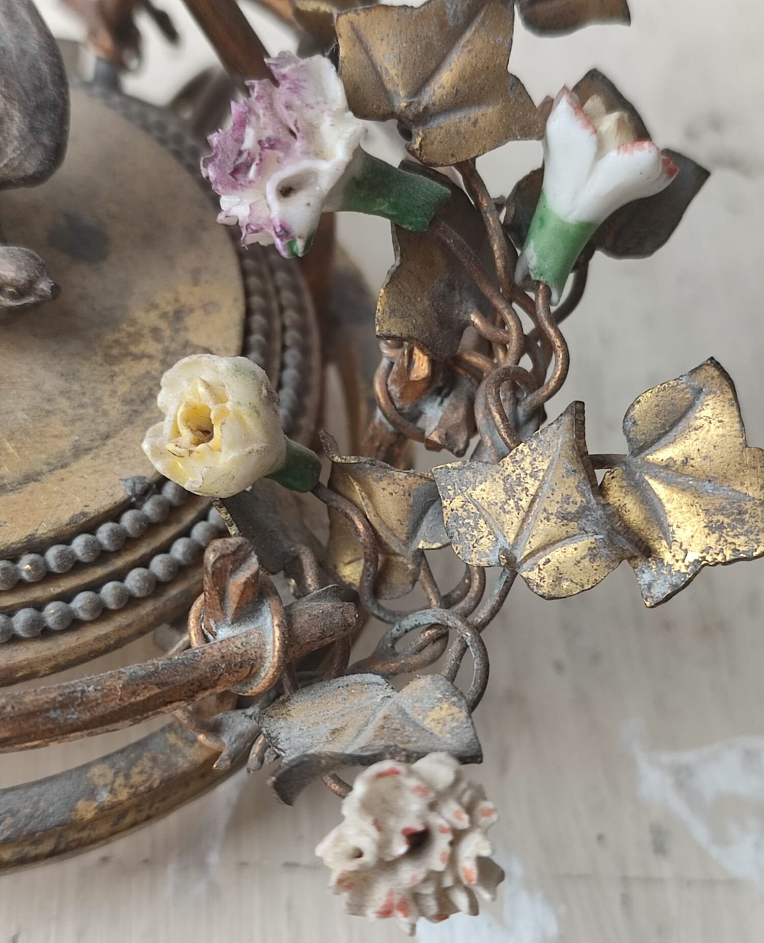 France Antique Small Table Lamp Romantic Art Nouveau France Antique Small Table Lamp Romantic Art Nouveau