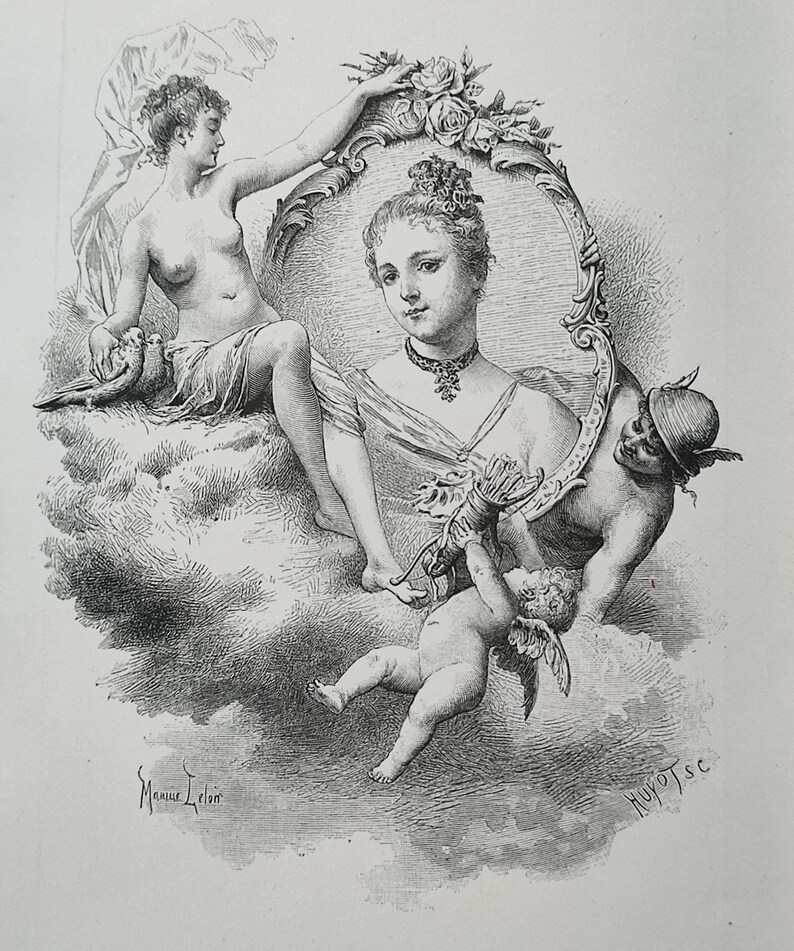 Antikes Buch Frankreich 1889 Histoire de Manon Lescaut Bild 4