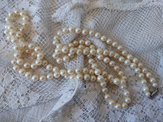 Champagne colored pearl best sale necklace