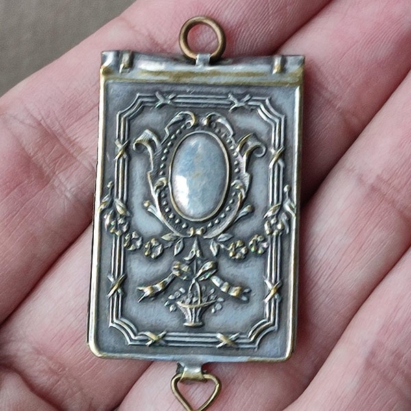 ANTIQUE France Français Souvenir de Paris Tour Eiffel Pendentif Médaillon France