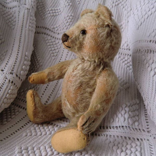 Antique Teddy Bear Vintage old German Steiff Bear mohair fur