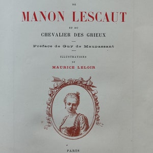 Antikes Buch Frankreich 1889 Histoire de Manon Lescaut Bild 5