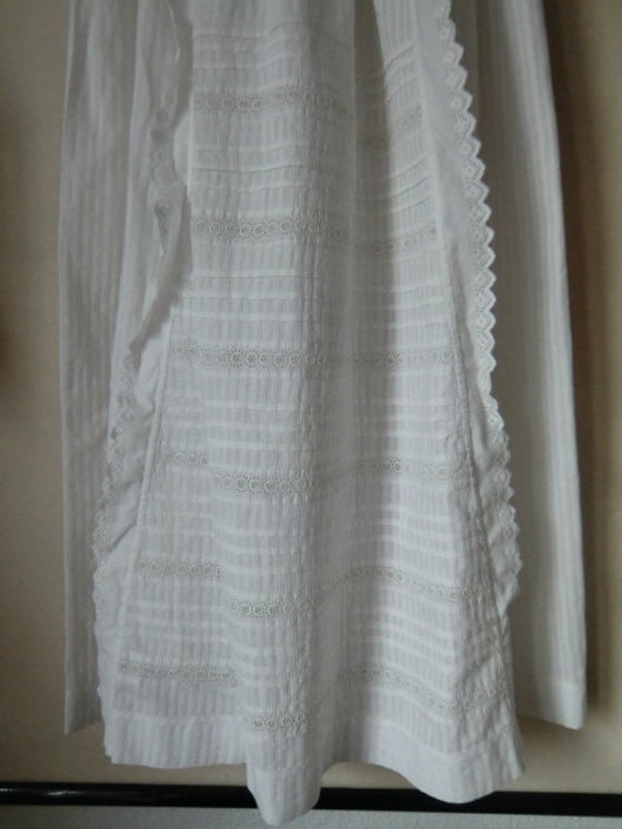 White Vintage Taufkleid antique Baumwolle Spitze … - image 7