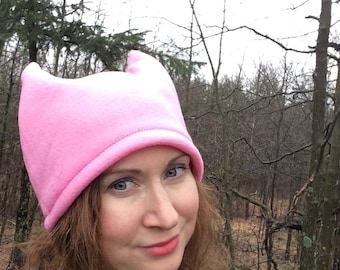 Pussyhat Pussy Hat Women's March Me Too Men Too Pink Cat Hat Feminism Washington March Pink Hat