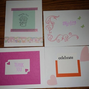 Paquet de carte d’amitié rose 4