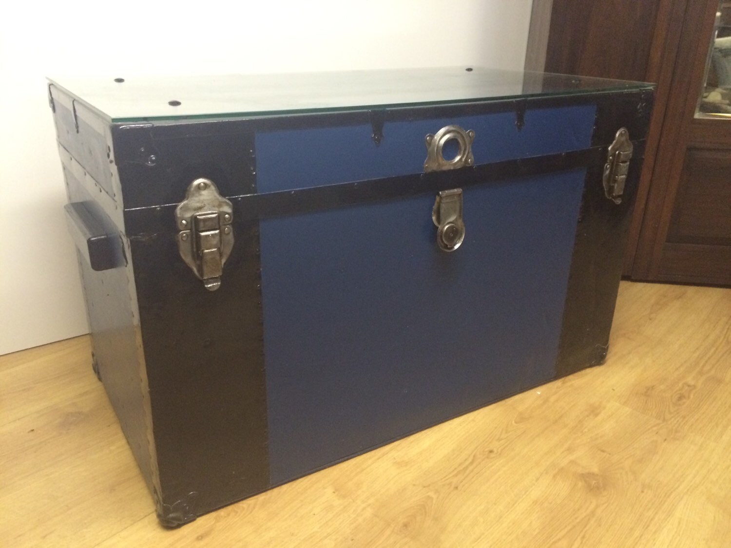 1940 Metal Trunk Coffee Table Etsy