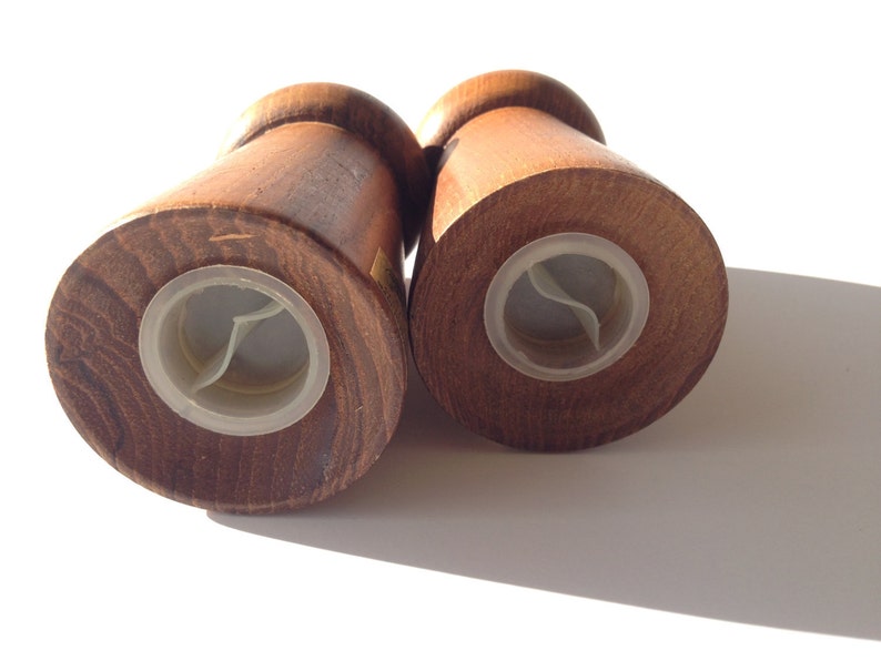 Salt and Pepper Shaker Genuine Teak Wood Baker Hart and Stuart Etsy