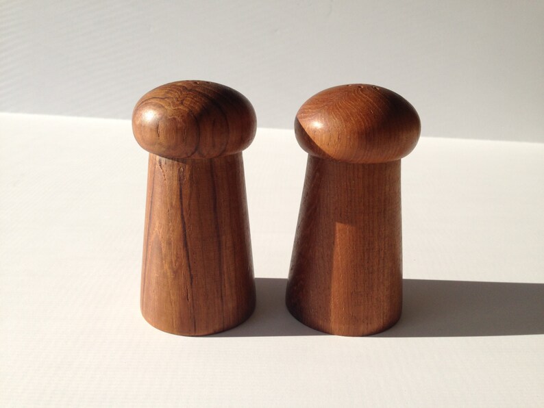 Salt and Pepper Shaker Genuine Teak Wood Baker Hart and Stuart Etsy