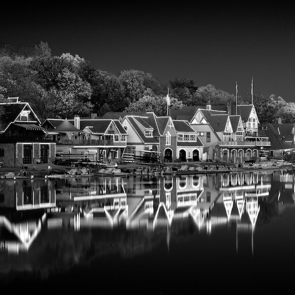 Boathouse Row - black and white Philadelphia print Philadelphia art Philadelphia Skyline Philadelphia poster Philly poster