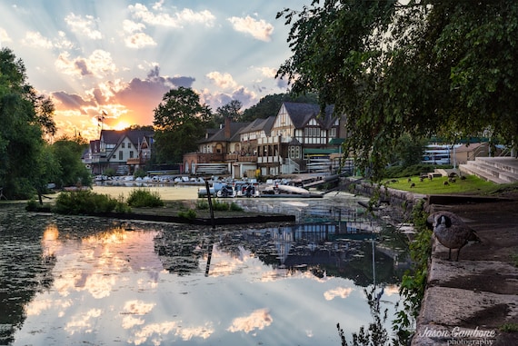 Boathouse Row Sunset: Philadelphia Photo Print, Metal or Canvas
