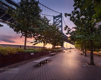 Race Street Pier Sunrise | Philadelphia Print, Philadelphia art, Philadelphia Skyline, Philadelphia poster, Philly print, Philly Art