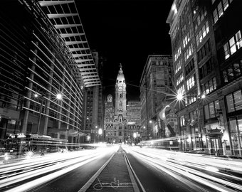 Philadelphia City Hall Print: North Broad Street Skyline Art