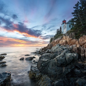 Bass Harbor Head Light Station | Acadia National Park Print, Acadia poster, Acadia Photo, Acadia Lighthouse, Acadia gift, Acadia canvas