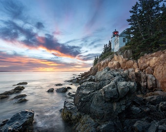 Bass Harbor Head Light Station | Acadia National Park Print, Acadia poster, Acadia Photo, Acadia Lighthouse, Acadia gift, Acadia canvas