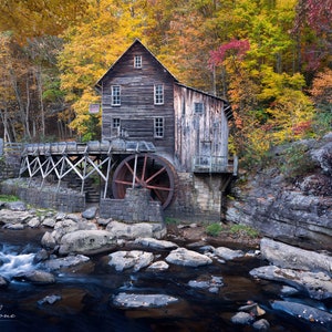 Glade Creek Grist Mill #4 | West Virginia, Babcock State Park, West Virginia State Park, Autumn, Country, waterfall, October, November
