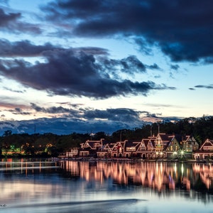 Philadelphia Boathouse Row in white * Photograph Philadelphia print Philadelphia art Philadelphia Skyline Philadelphia poster Philly poster