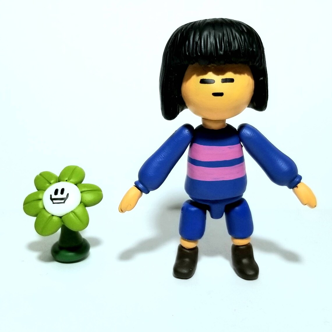 Undertale Frisk and Flowie Resin Action Figures Etsy