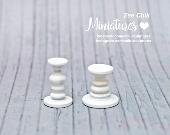 Miniatuur kandelaars set (stijl 1) schaal 1:12 poppenhuis decoraties accessoires