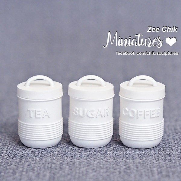 Dollhouse Miniature Canister Set - Etsy