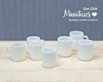 Tazza in miniatura (lato dritto) in scala 1:12, decorazioni per la casa delle bambole
