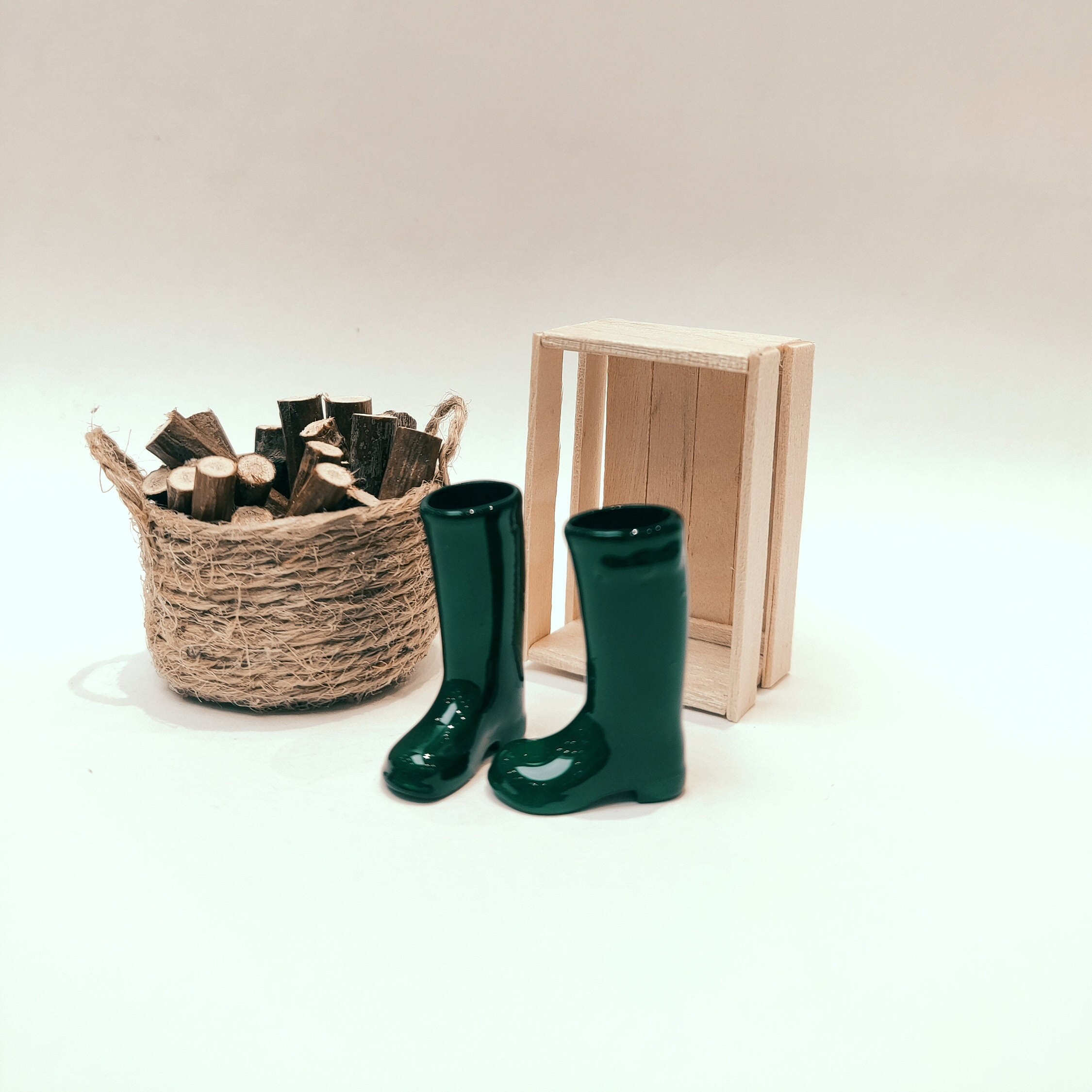 1/12 Puppenhaus Miniatur Regenstiefel Aus Gummi – Rot, Perfekt Für Garten- Und Hof-Dekoration