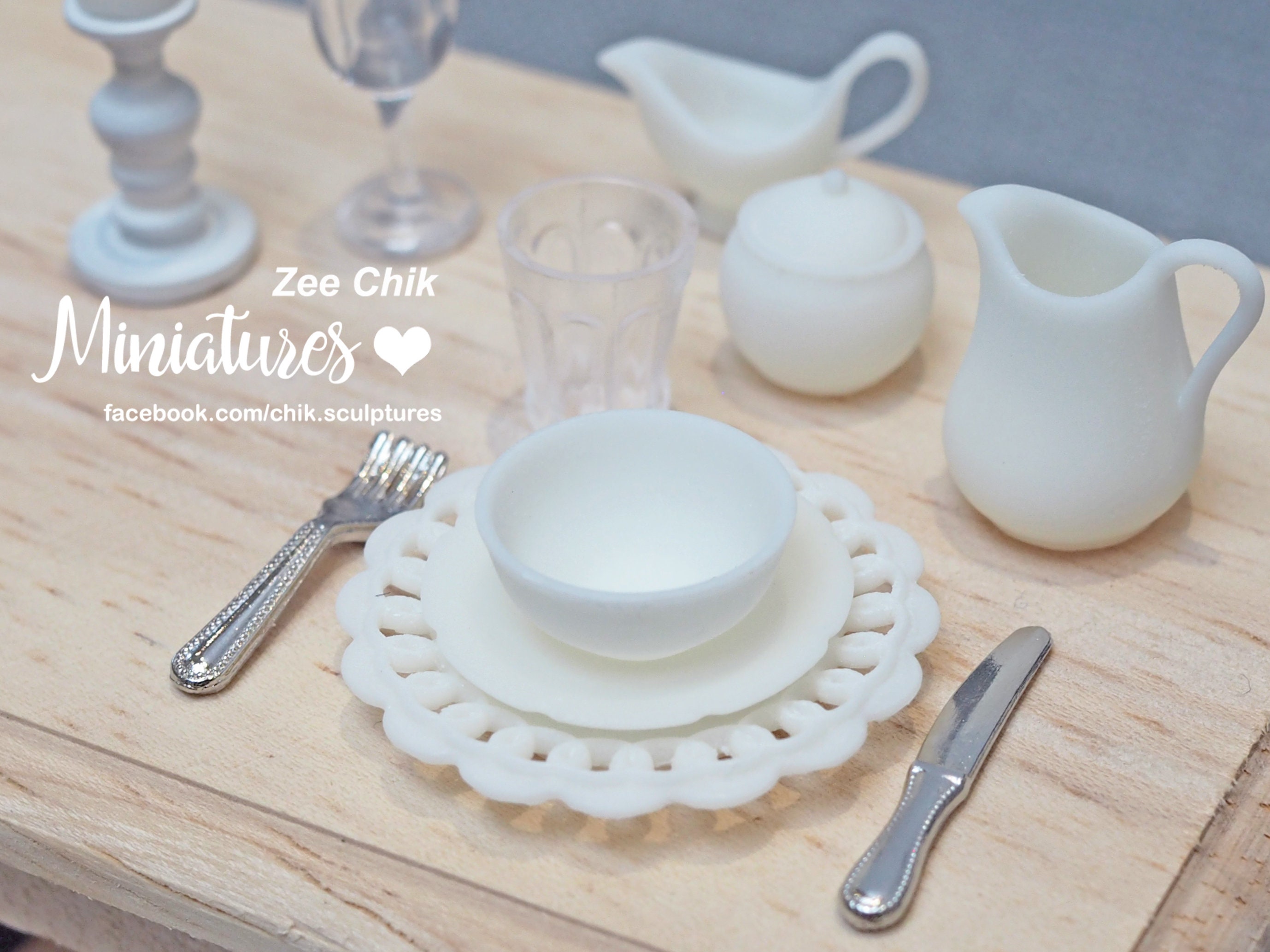 Miniature Plates ( Daisy ) Scale 1:12 Doll House Decorations ...