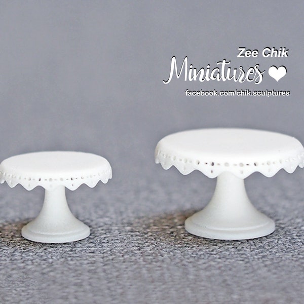 Miniature cake stand ( lace style ) scale 1:12 doll house decorations