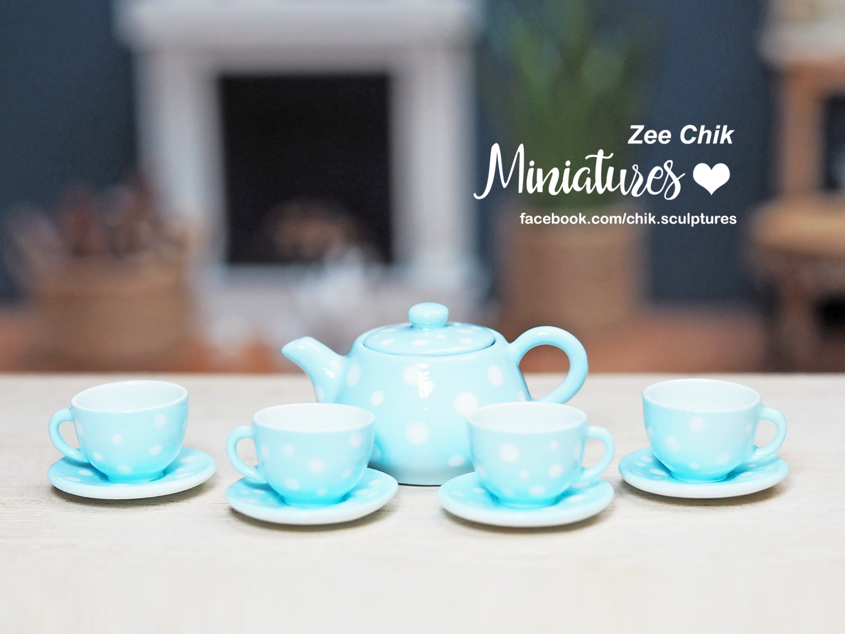 Miniatur-Teeservice Im Maßstab 1:12, Porzellan, Teetasse, Kleine