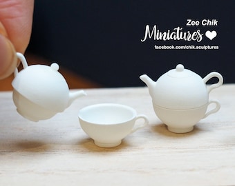 Tè in miniatura per un set da tè in scala 1:12, accessori per decorazioni per case delle bambole