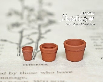 Miniature garden pots scale 1:12 doll house decorations accessories