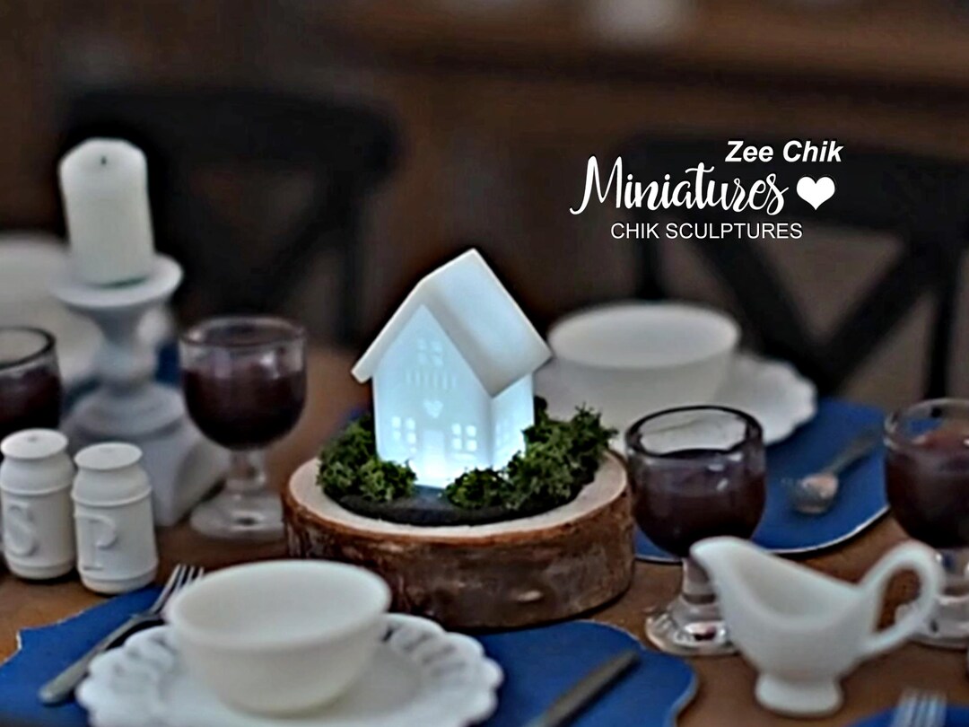 Dollhouse 1:12 Scale Miniature Lightable Fireplace Lighting