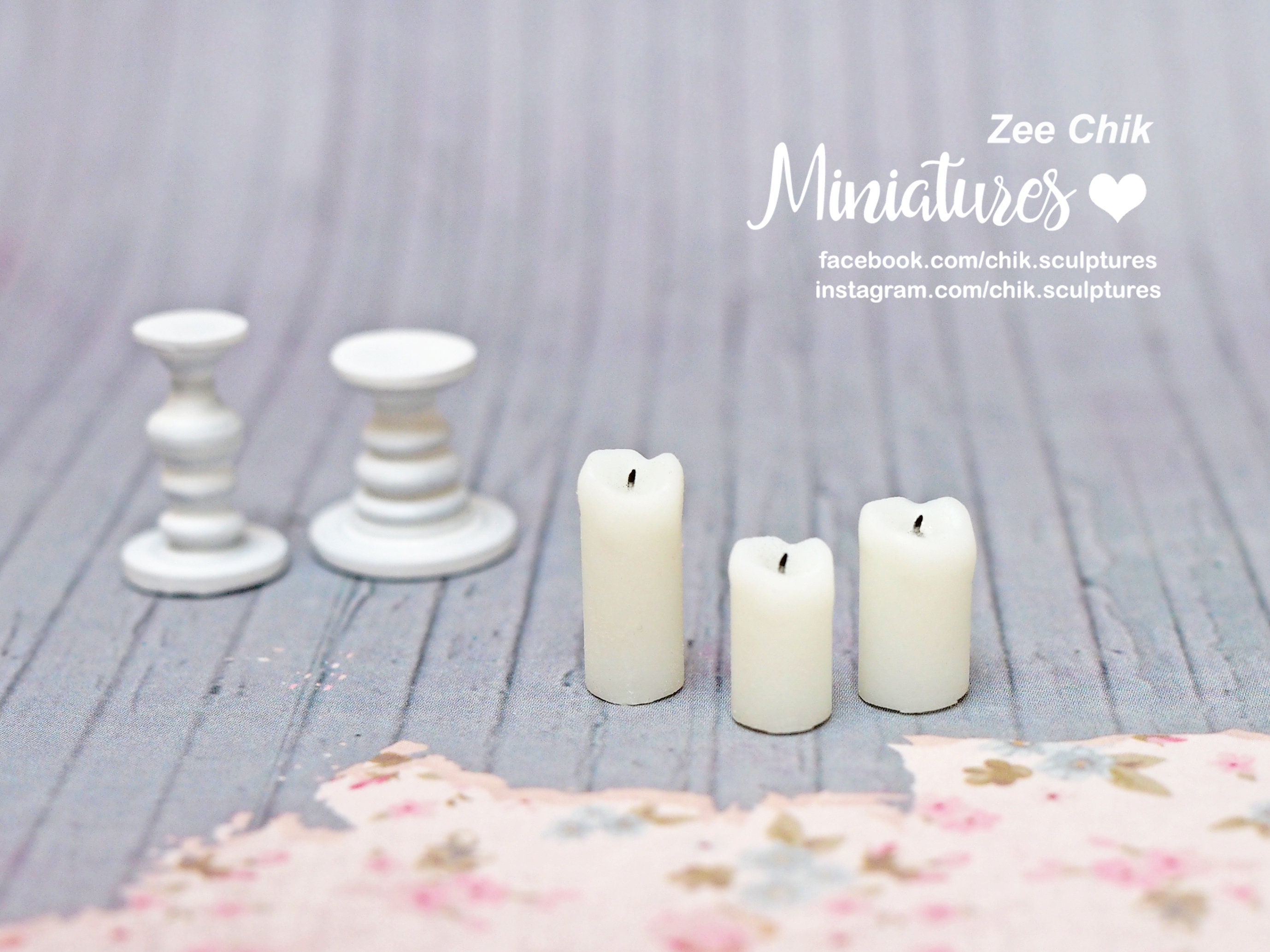 Miniature Candle Holders Set Style 1 Scale 112 Doll House Etsy