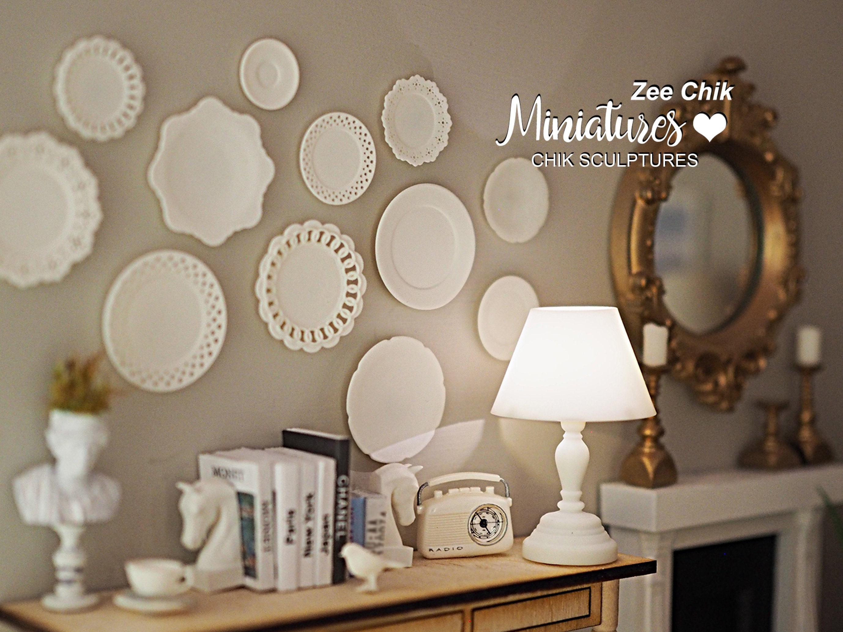 Camino In Miniatura 1:12 Con Luci LED Per Casa Delle Bambole – Stufa Illuminata Per Soggiorno - Foto 5