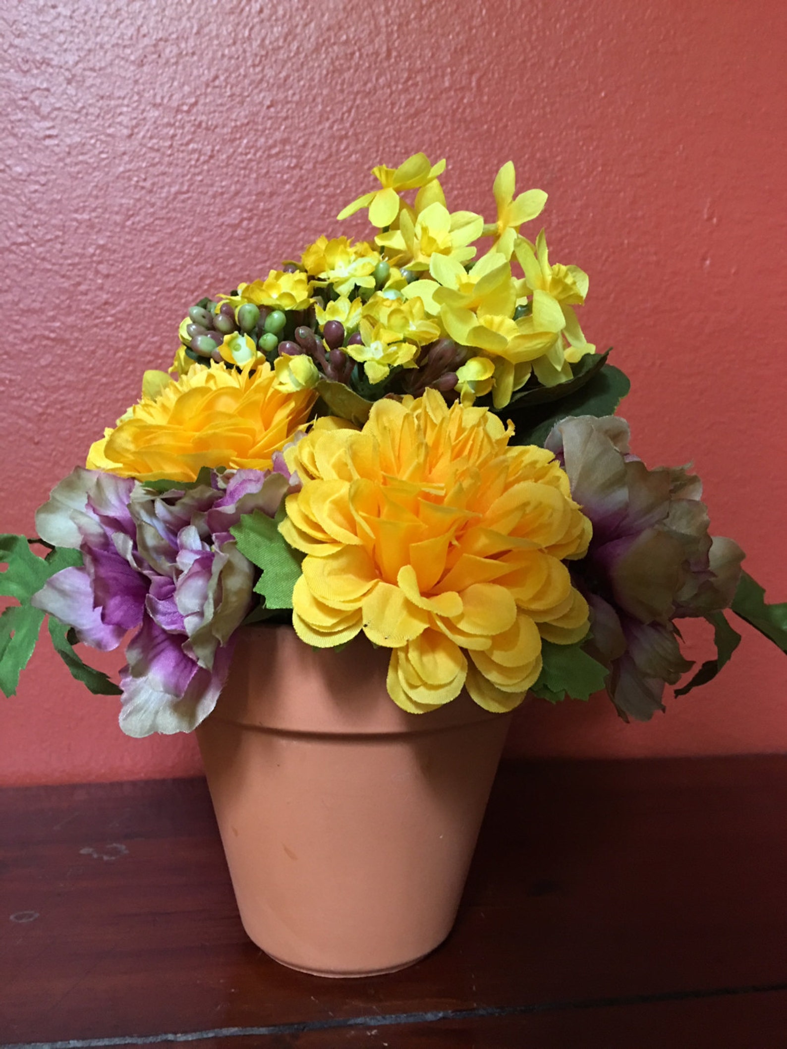 Faux Mums In Pots - 97fm8gq