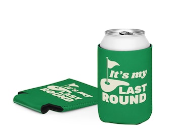 Golf Bachelor Party Can Cooler It's My Last Round Beer Koozie Cozy Bachelor Groomsmen Party Favors Groom To Be
