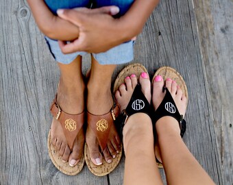 custom embroidered flip flops