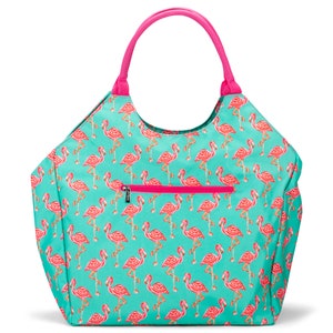 Tickle Pink Beach Bag Monogrammed Beach Bag Tote Bag - Etsy
