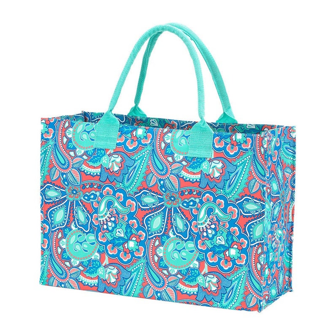 Island Bliss Monogrammed Tote Island Bliss Beach Tote - Etsy