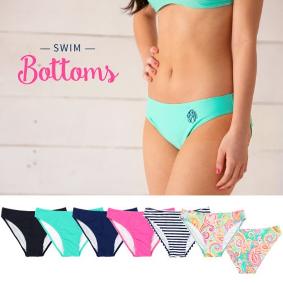 Monogram swimsuit bottoms in its Monogram rubber pouch. …