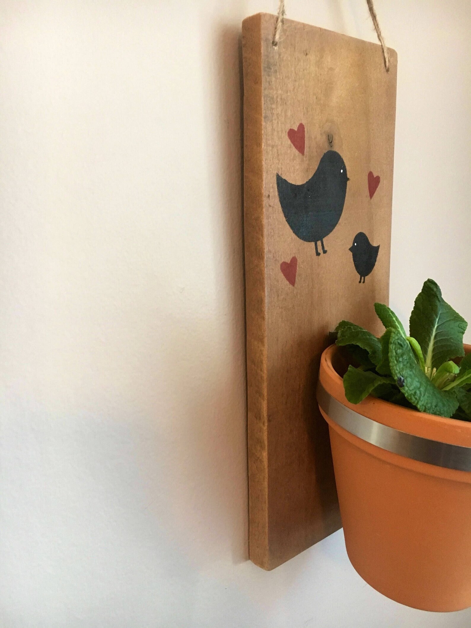 Hanging Planter, Rustic Wood Wall Decor, Indoor Herb Garden, Pallet