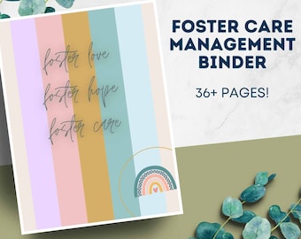 Foster Care & Adoption Binder: 39+ Page Organization Printables (Digital Download)