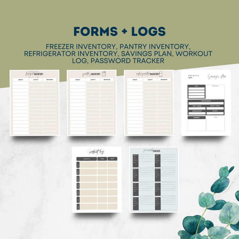 Home Organization Binder Printable | Household Management Planner ...
