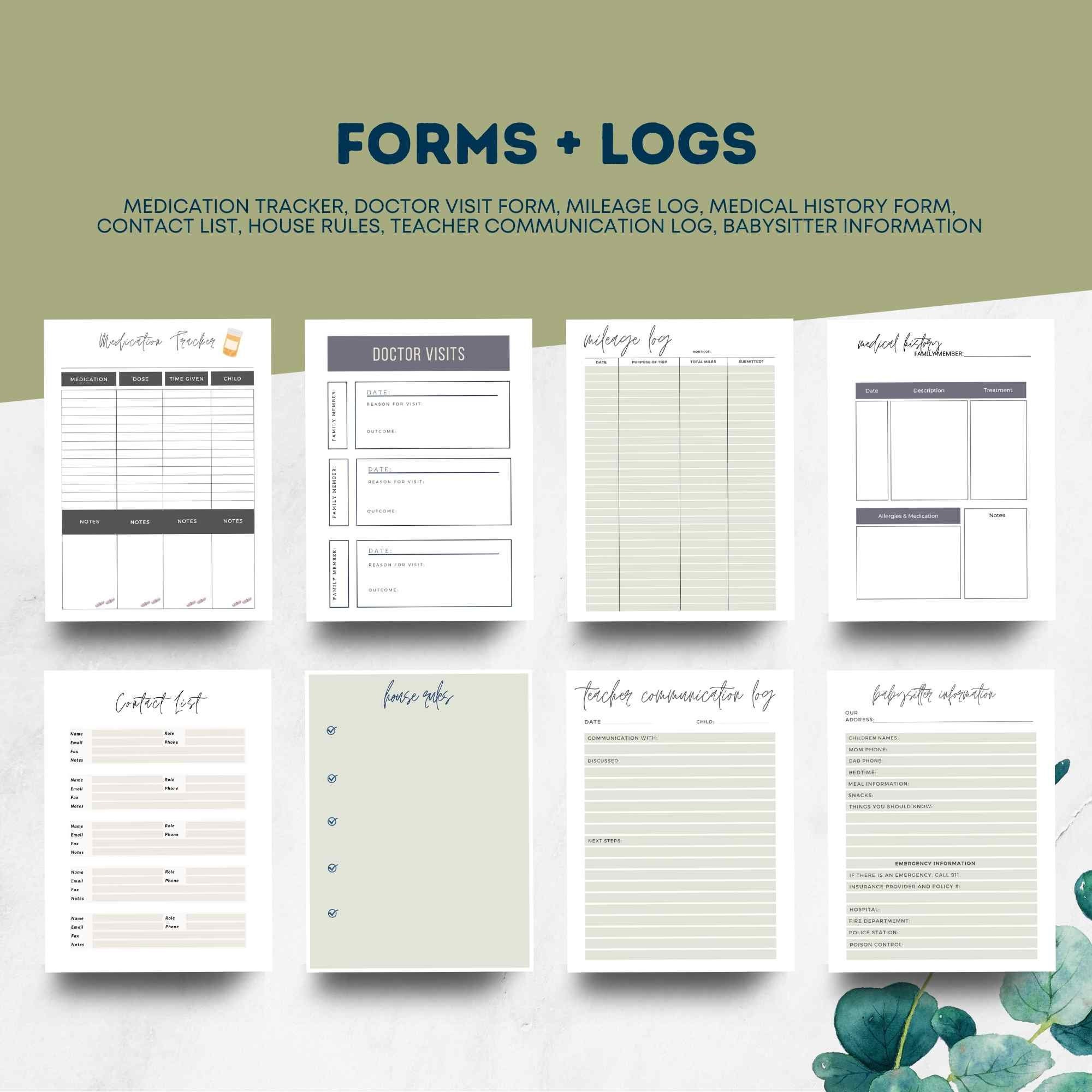 Home Management Binder: 34 Printable Organization Pages (digital ...