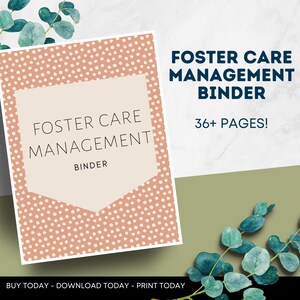 BEST SELLER Foster Care Binder / Adoption Organization + Management Binder . 8.5 x 11 in . Printable . Digital Download