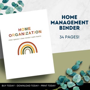 Household Binder Printable | Home Management Planner l Home Organization Binder l Home Organization l Home Planner l Household Management