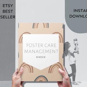 BEST SELLER Foster Care Binder / Adoption Organization + Management Binder . Great Foster Mom Gift 8.5 x 11 in . Printable Digital Download