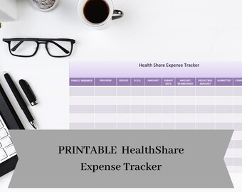 DRUCKBAR HealthShare Expense Tracker // Druckbarer Krankenversicherungs Tracker // Druckbarer Gesundheitskosten-Tracker // Druckbarer Gesundheitskosten-Tracker